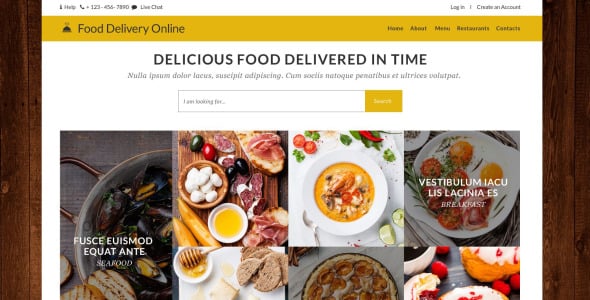 адаптивный шаблон сайта службы доставки