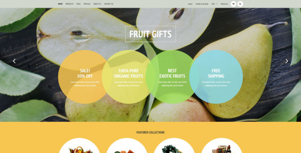 фруктовый магазин shopify тема