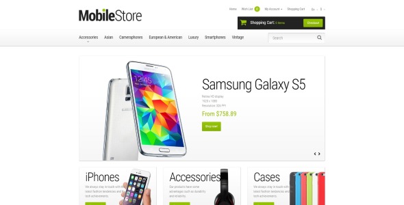 шаблон opencart для мобильных телефонов