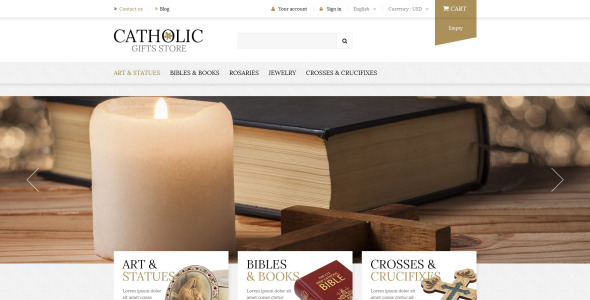религиозные предметы тема prestashop