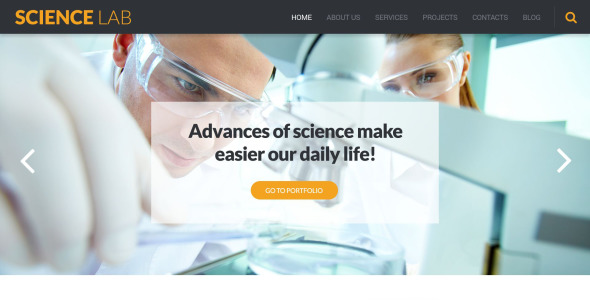 тема wordpress science lab
