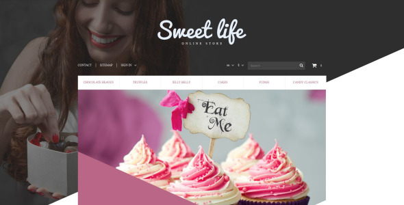 магазин сладостей prestashop тема