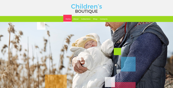 шаблон сайта детского бутика