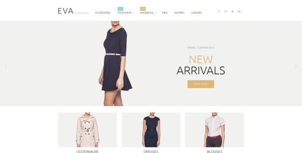 магазин одежды magento тема