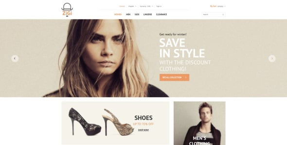 одежда разнообразие prestashop тема