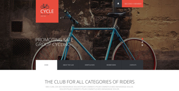 шаблон сайта велоклуба