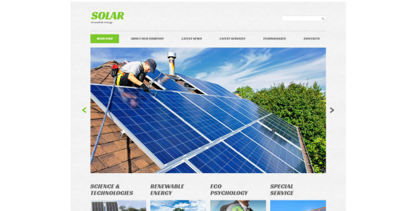 шаблон веб-сайта компании eco