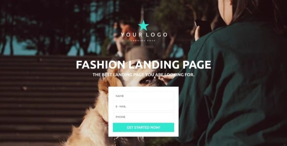 модный адаптивный шаблон целевой страницы