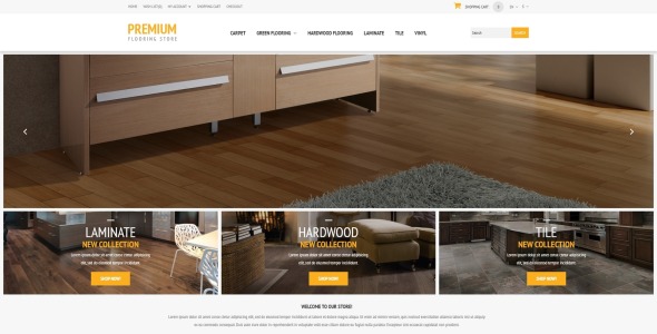 шаблон opencart магазина напольных покрытий