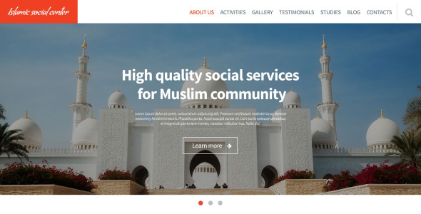шаблон сайта исламского социального центра