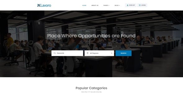 многостраничный html5 шаблон сайта jobs portal multipage
