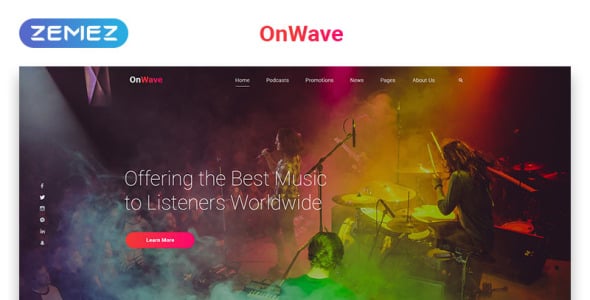 яркая онлайн радиостанция многостраничный html шаблон сайта