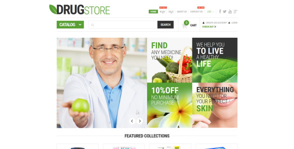 фармацевтический бизнес shopify тема