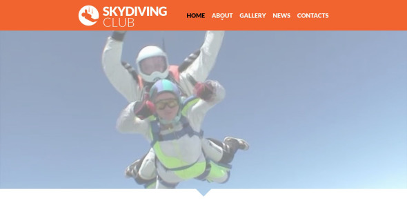 шаблон сайта клуба парашютистов