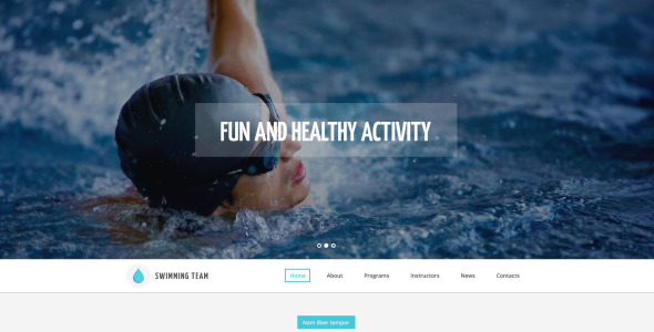 шаблон сайта команды по плаванию