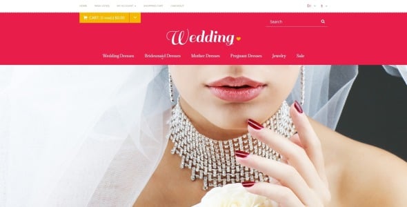 свадебный магазин шаблон opencart