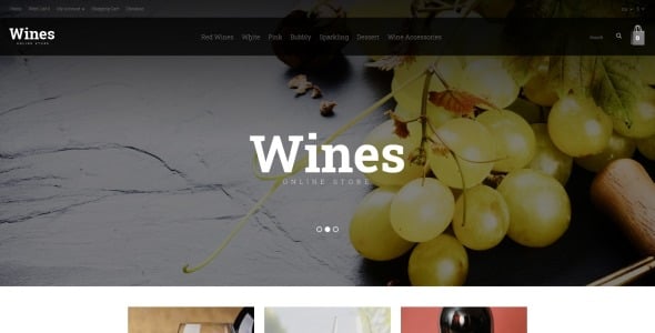 шаблон opencart винного магазина