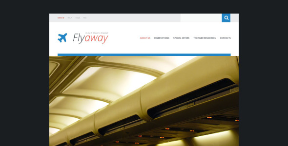 шаблон сайта авиабилетов