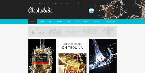 тема магазина алкогольных напитков prestashop