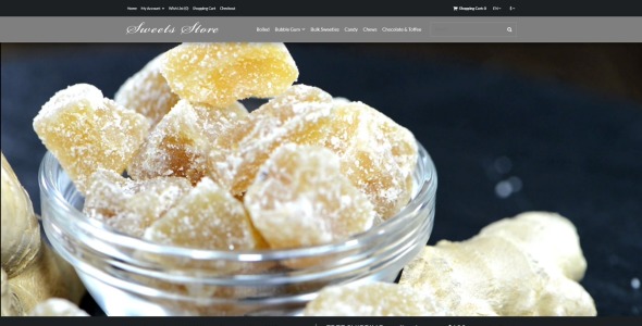 шаблон candy shop opencart