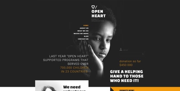 благотворительное пожертвование шаблон joomla