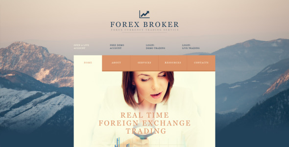 шаблон сайта услуг по торговле валютой