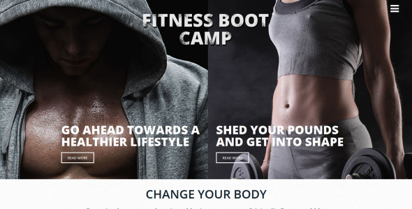 шаблон сайта фитнес-клуба