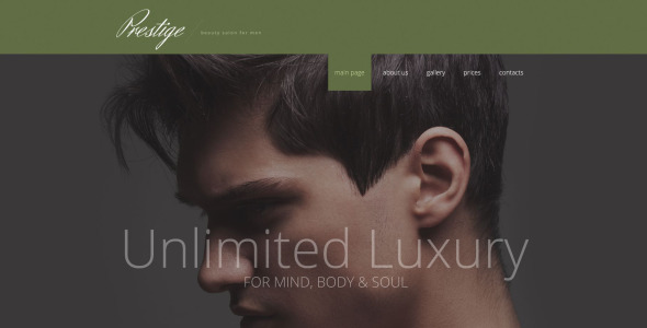 шаблон сайта мужского салона красоты