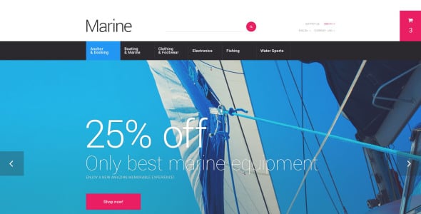 морские приключения prestashop тема