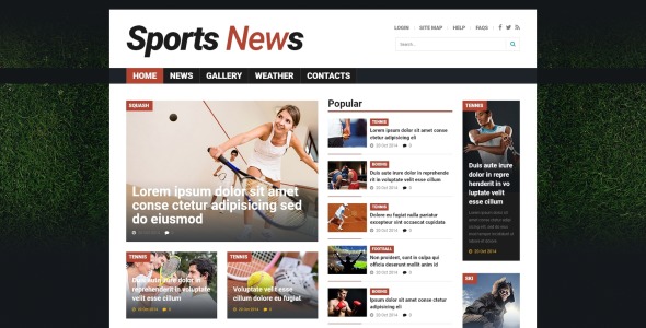 отзывчивый шаблон joomla для спортивных новостей