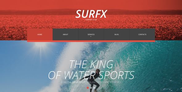 шаблон сайта серфинг-клуба