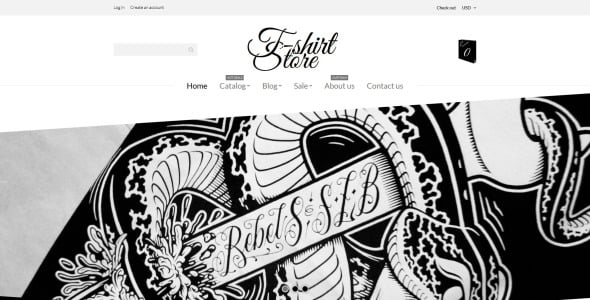 дизайн рубашек shopify тема