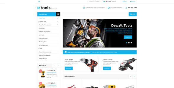 магазин инструментов шаблон virtuemart