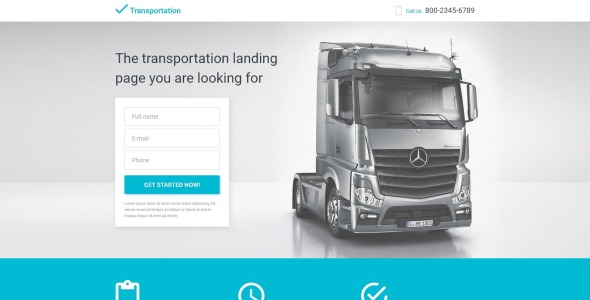 транспорт отзывчивый шаблон посадочной страницы