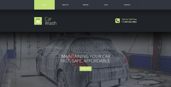 адаптивный шаблон сайта автомойки