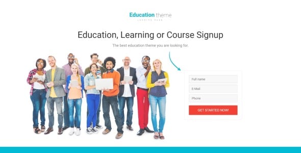 адаптивный шаблон целевой страницы образования