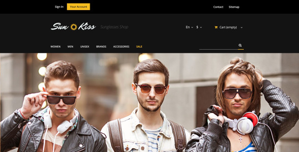 эксклюзивная тема солнцезащитных очков prestashop