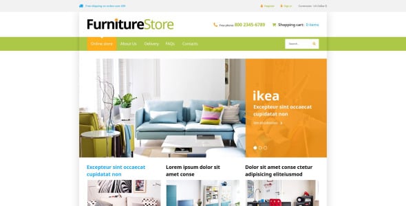 интерьер мебель virtuemart шаблон