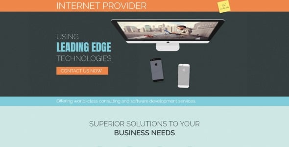 адаптивный шаблон целевой страницы isp