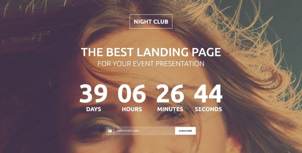 адаптивный шаблон целевой страницы ночного клуба