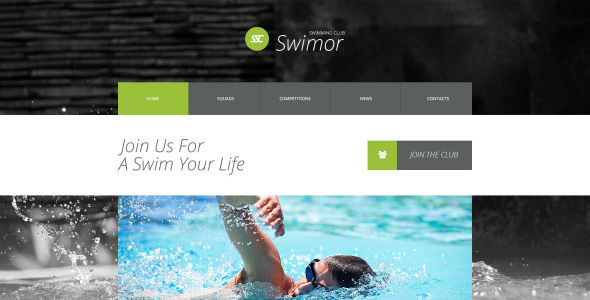шаблон сайта плавательного клуба