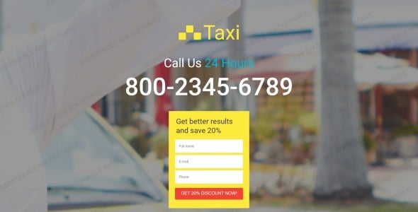 такси отзывчивый шаблон посадочной страницы