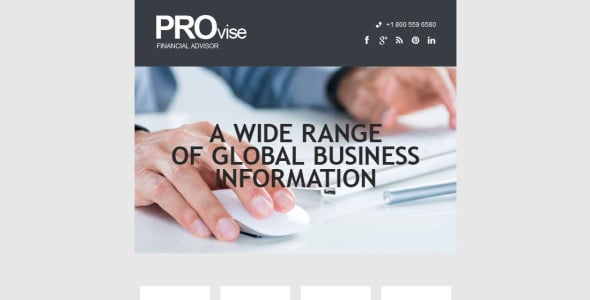 бизнес и услуги отзывчивый шаблон информационного бюллетеня