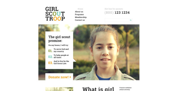 шаблон сайта детского скаутского отряда