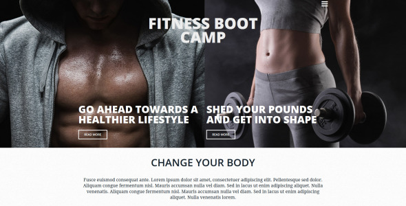 фитнес отзывчивый шаблон moto cms 3