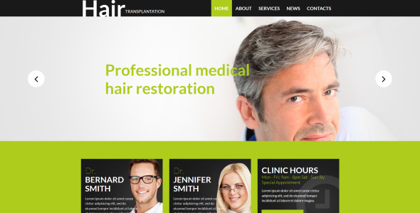 шаблон hair clinic moto cms 3