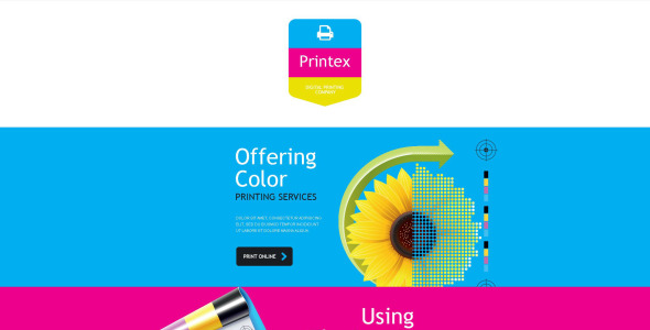 шаблон отзывчивого информационного бюллетеня типографии