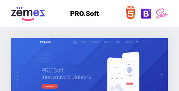 компания по разработке программного обеспечения многостраничный html5 шаблон сайта