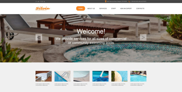 шаблон музы плавательного бассейна