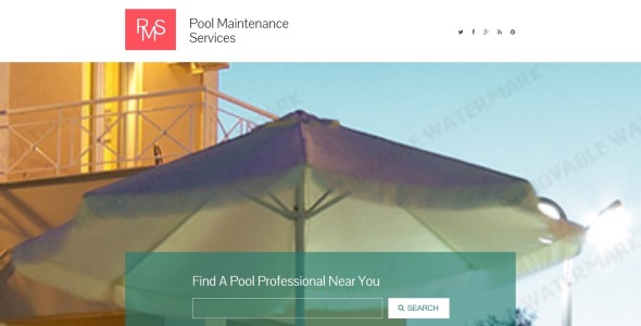 шаблон адаптивной целевой страницы бассейна